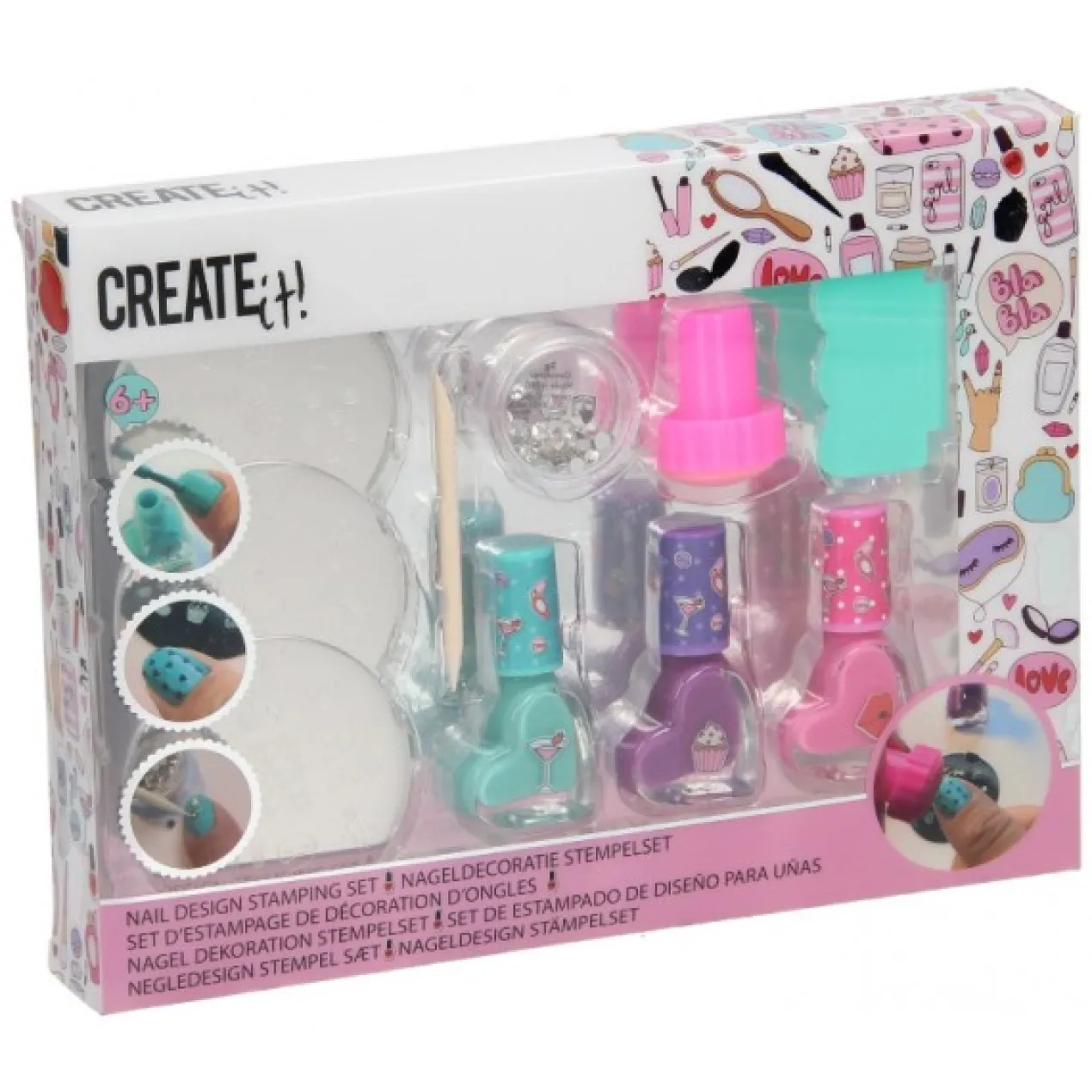 Conjunto de Carimbos Decoração de Unhas