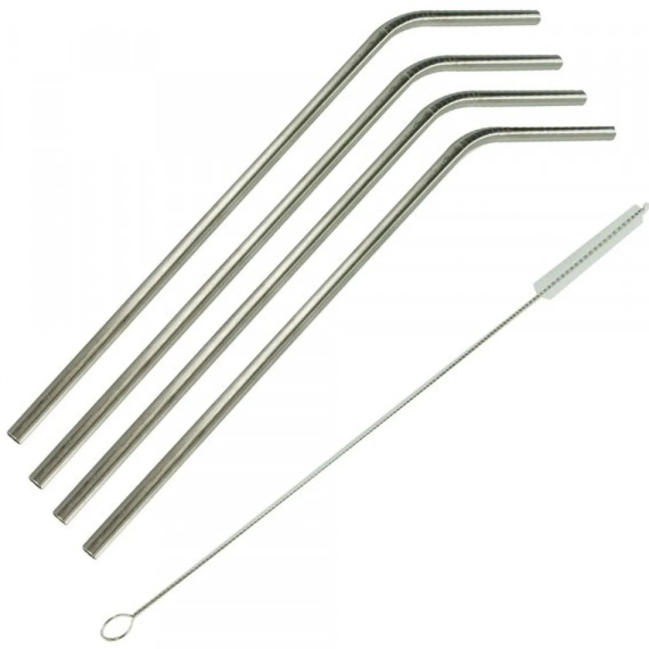 Conjunto de Palhinhas Reutilizáveis de Aço Inoxidável
