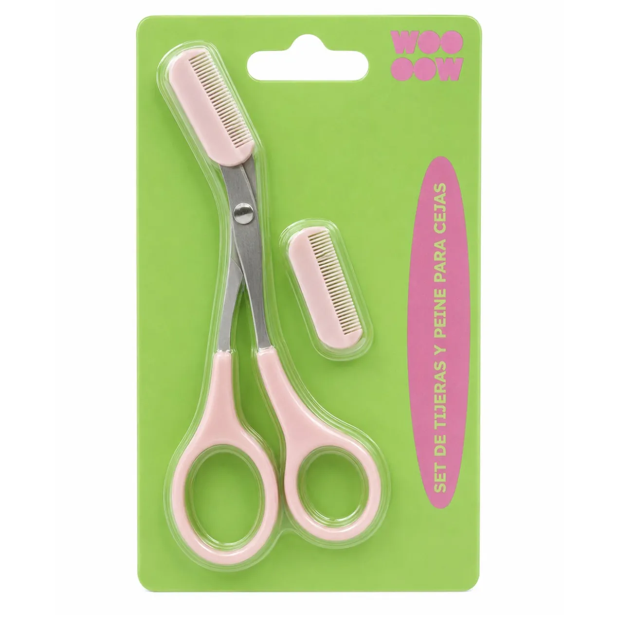 Conjunto de tesoura e pente para sobrancelhas
