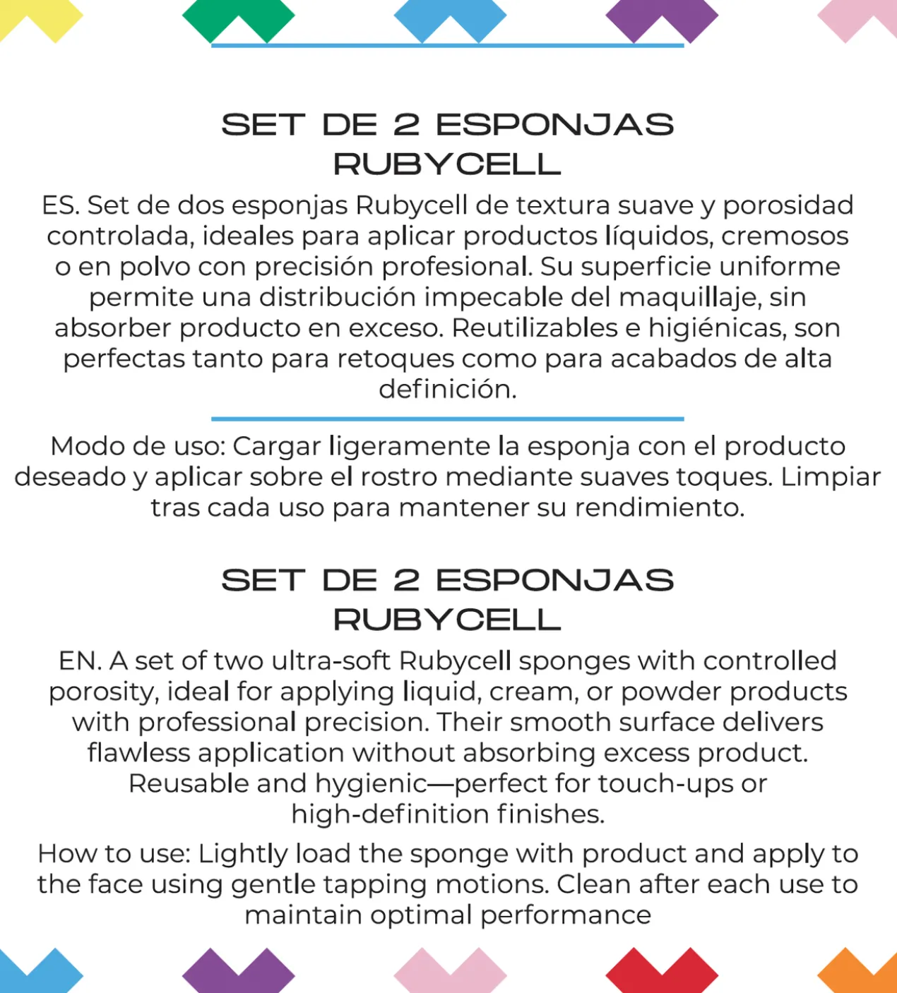 Conjunto 2 Esponjas Rubycell
