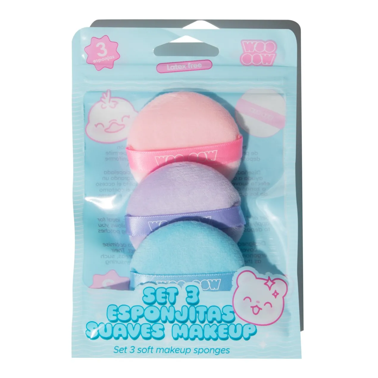 Conjunto 3 Esponjinhas Suaves Makeup