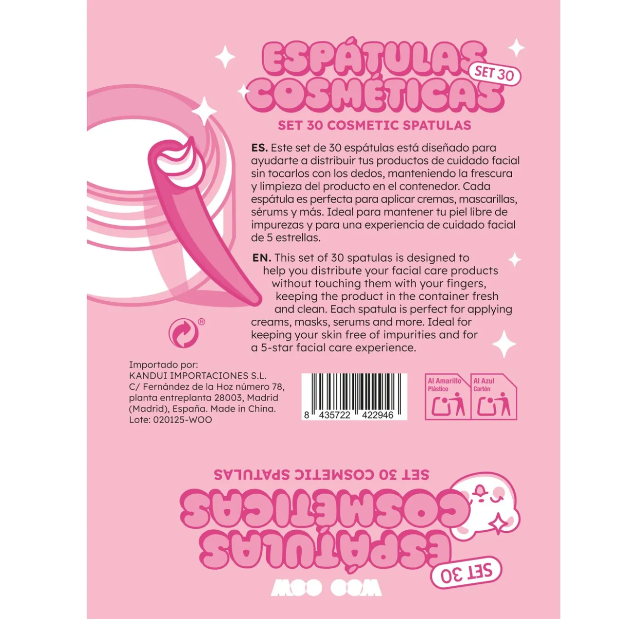 Conjunto 30 Espátulas Cosméticas