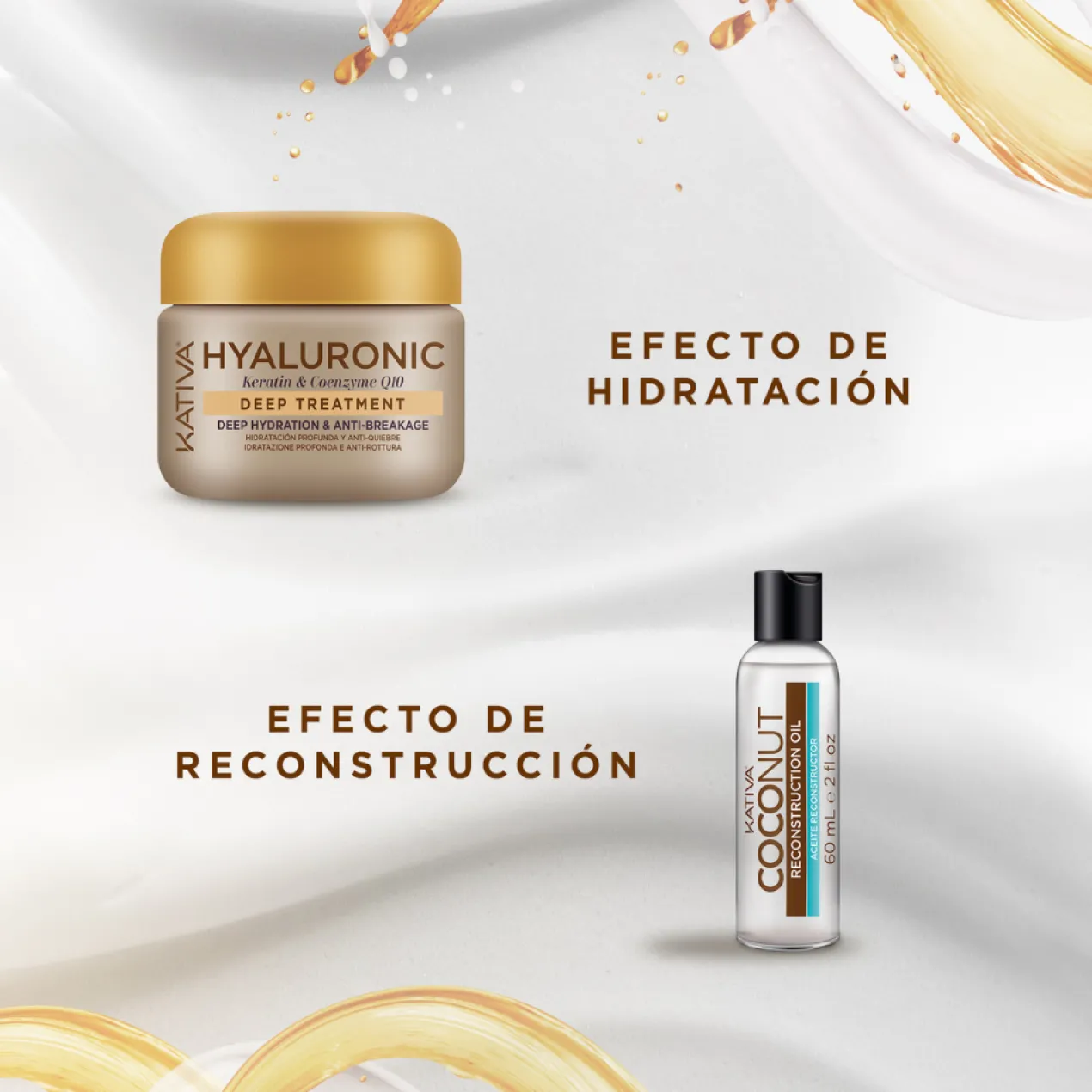 Conjunto Hyaluronic & Coconut Oil Hair Cocktail Hydra-Reconstrução