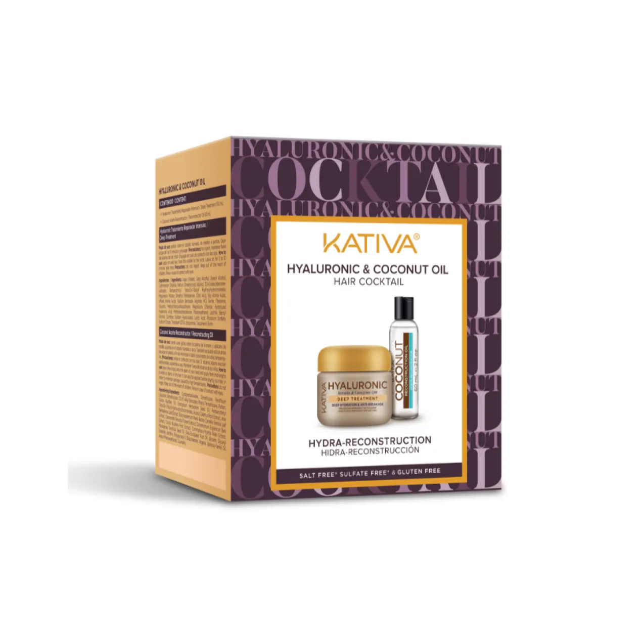 Conjunto Hyaluronic & Coconut Oil Hair Cocktail Hydra-Reconstrução