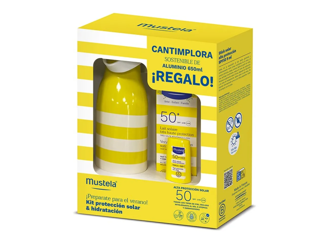 Conjunto Leite Solar + Stick + Brinde Garrafa de Água