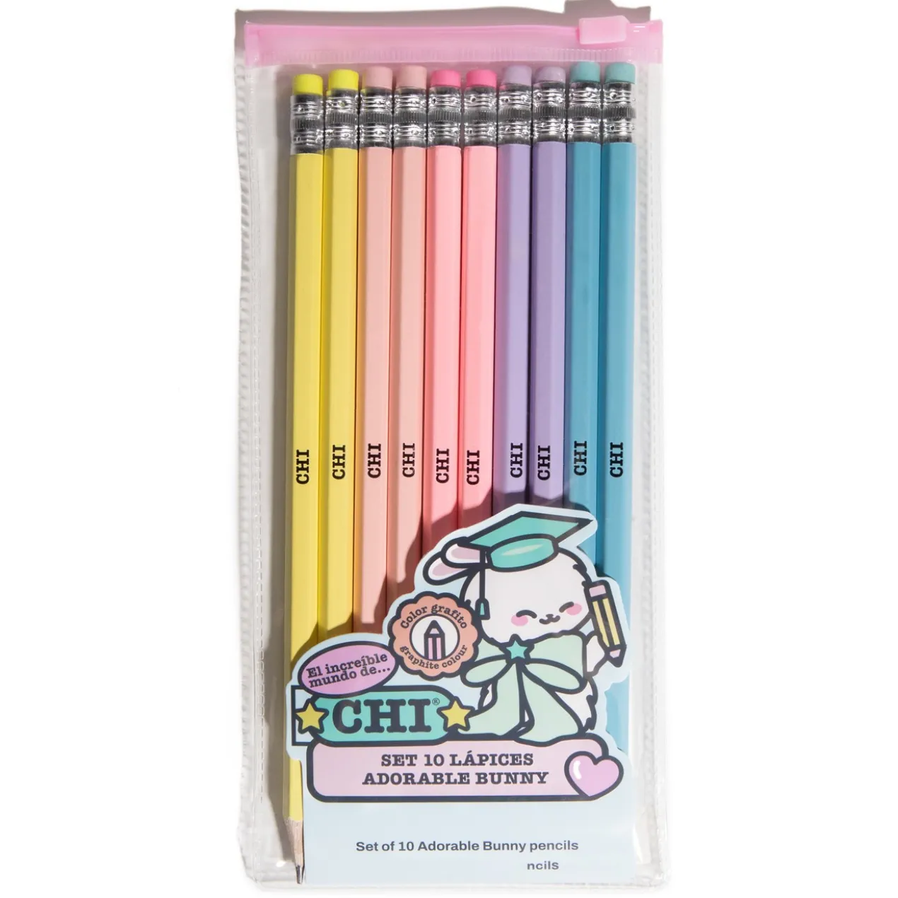 Conjunto 10 Lápis Adorable Bunny