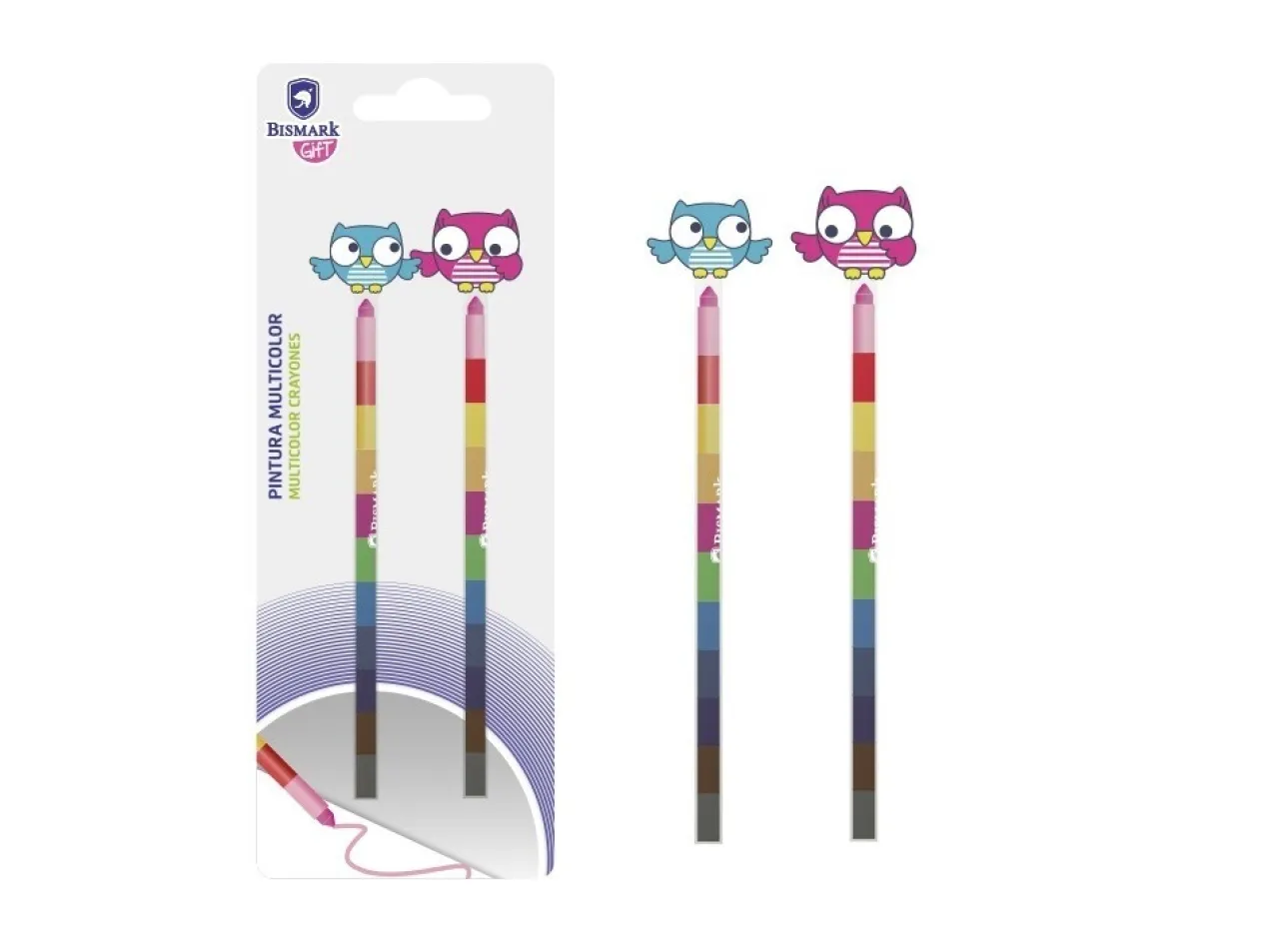 Conjunto Lápis Multicolor Mochos