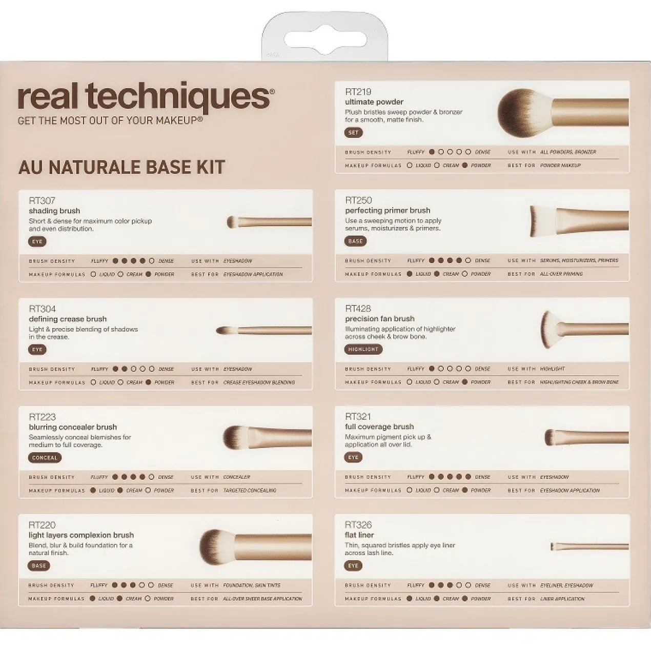 Conjunto 9 Pincéis Au Naturel Complete Brush Set