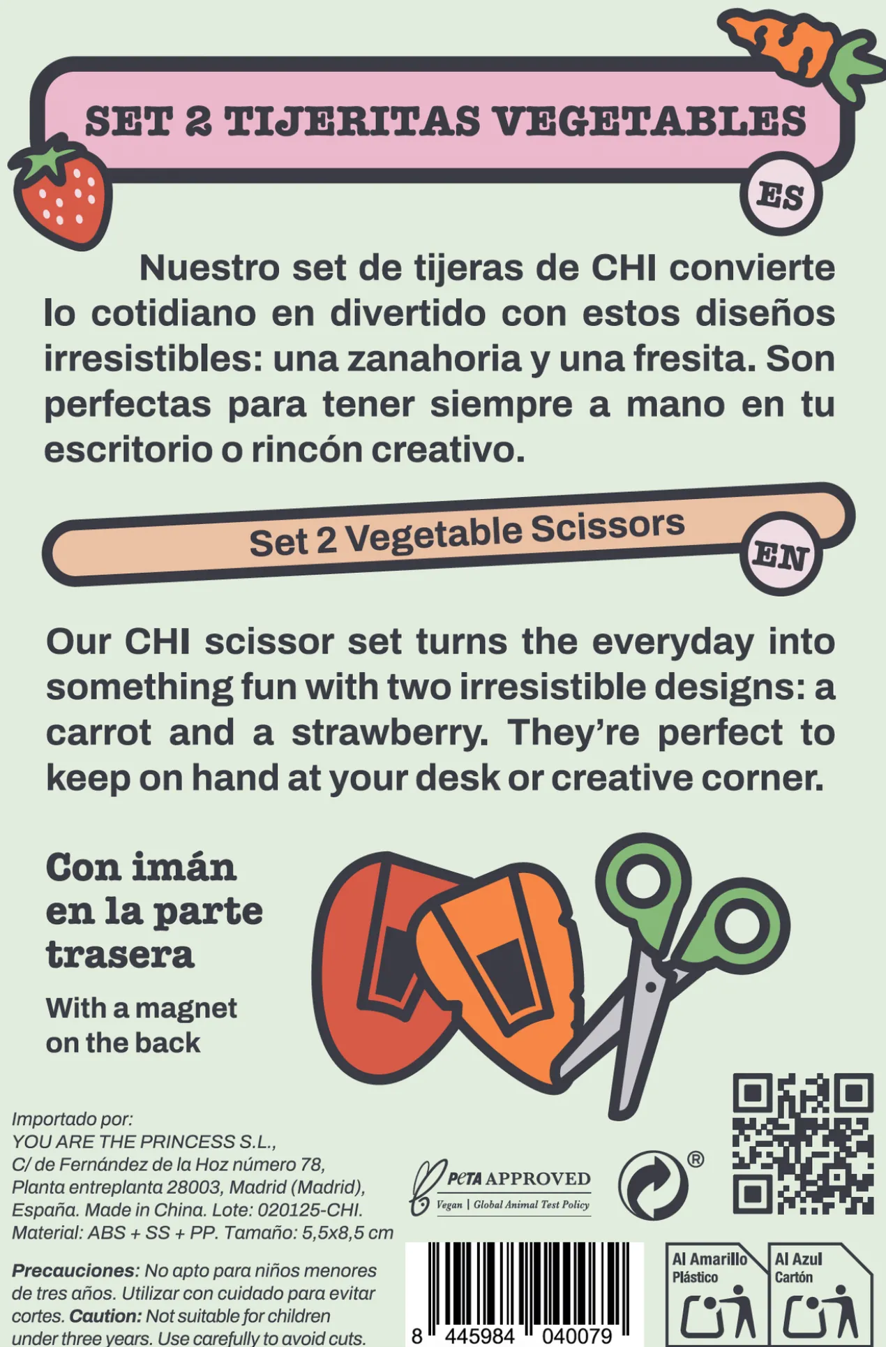 Conjunto 2 Tesouras Vegatables