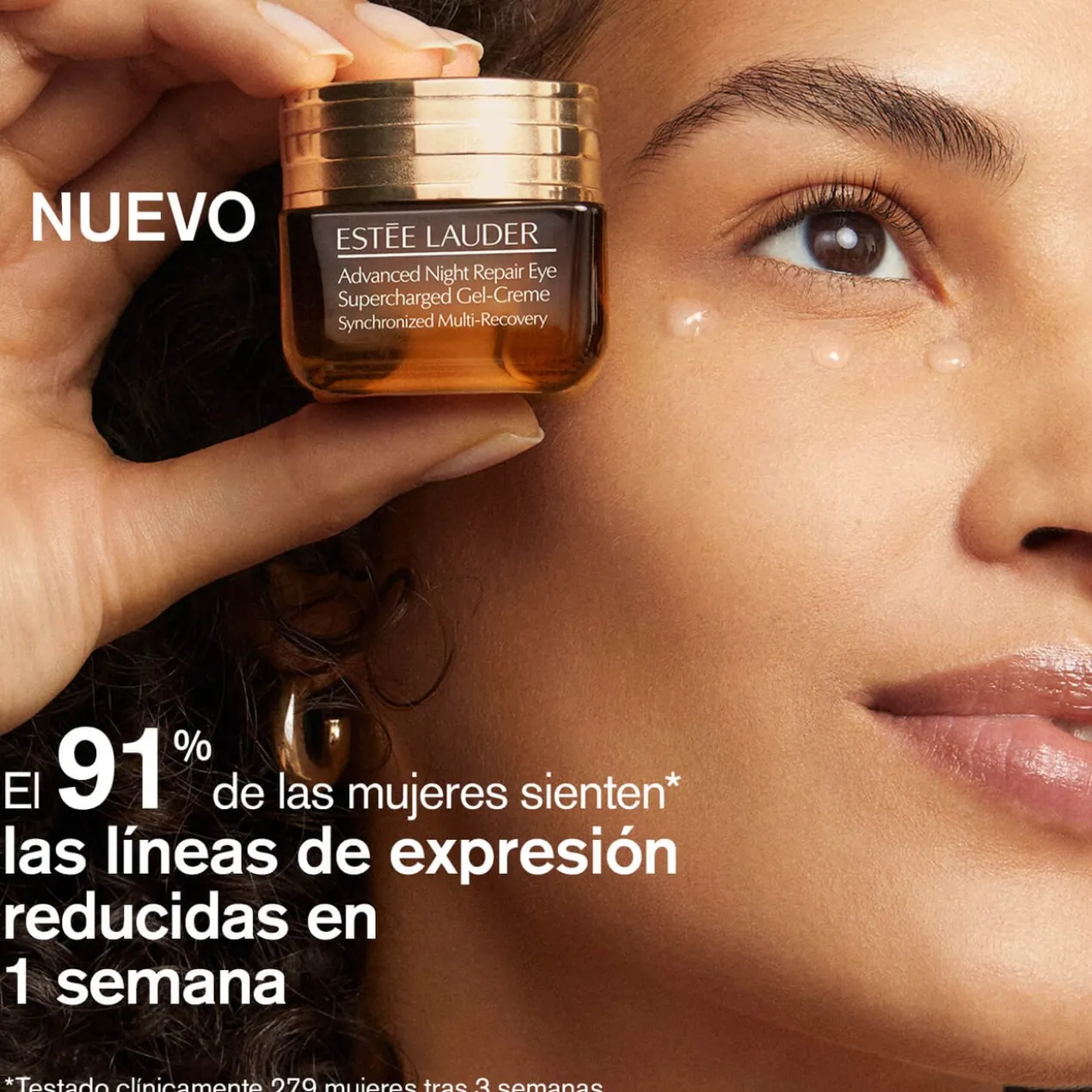 Contorno de olhos anti-olheiras e anti-idade Advanced Night Repair Eye Supercharged Gel-Creme
