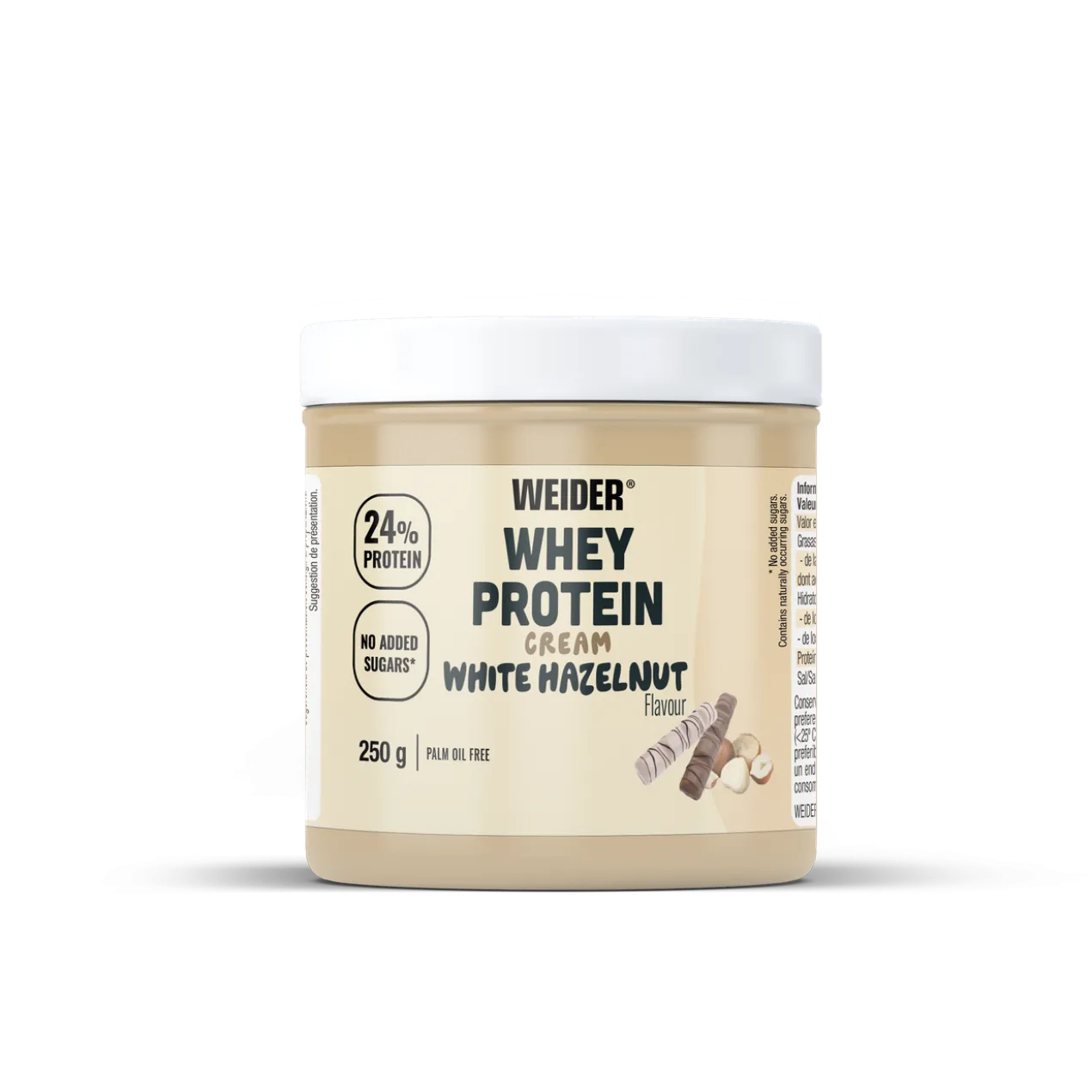 Creme de Proteína Whey Branco Avelã