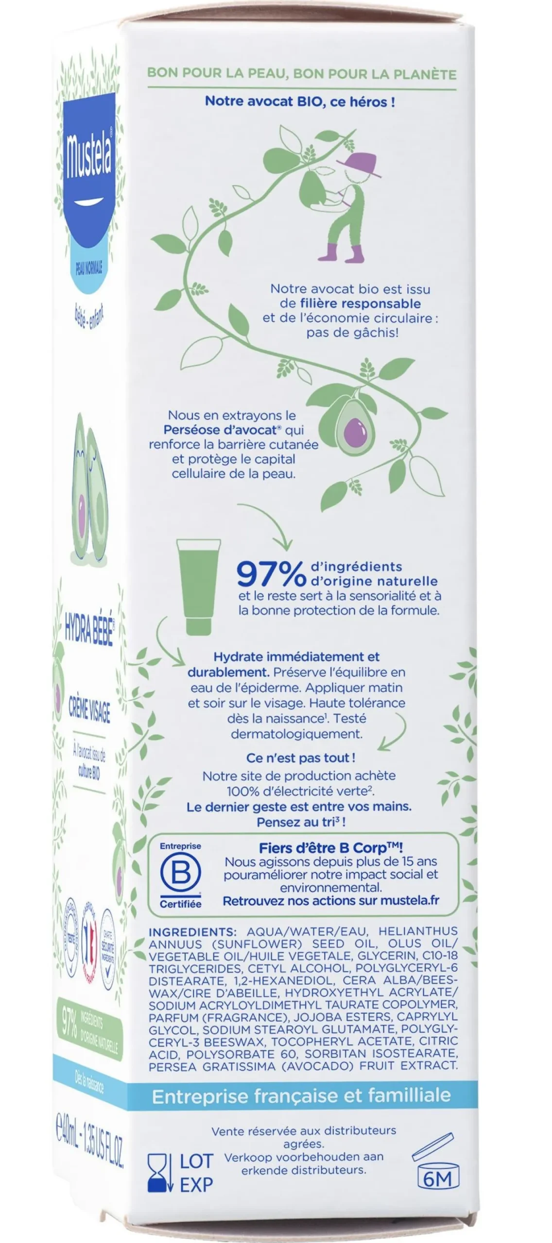 Creme Facial para Bebé Hydra Bébé