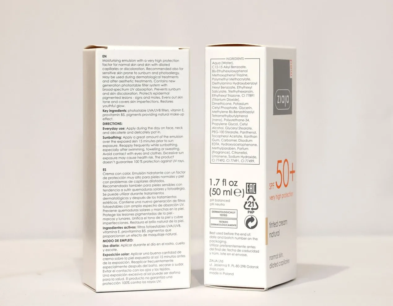 Creme Facial Protetor com Cor Natural SPF50+