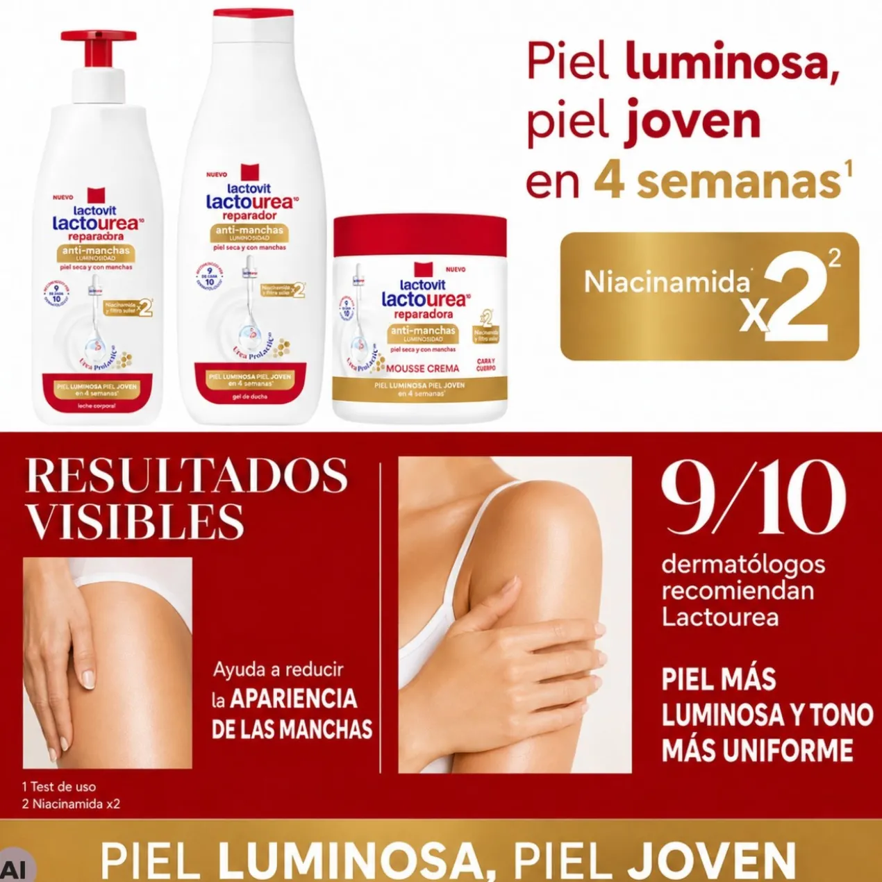 Creme Mousse Lactourea Anti-Manchas Luminosidade