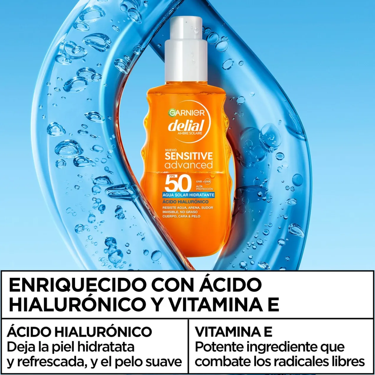 Delial Sensitive Advanced Água Solar Hidratante FPS 50
