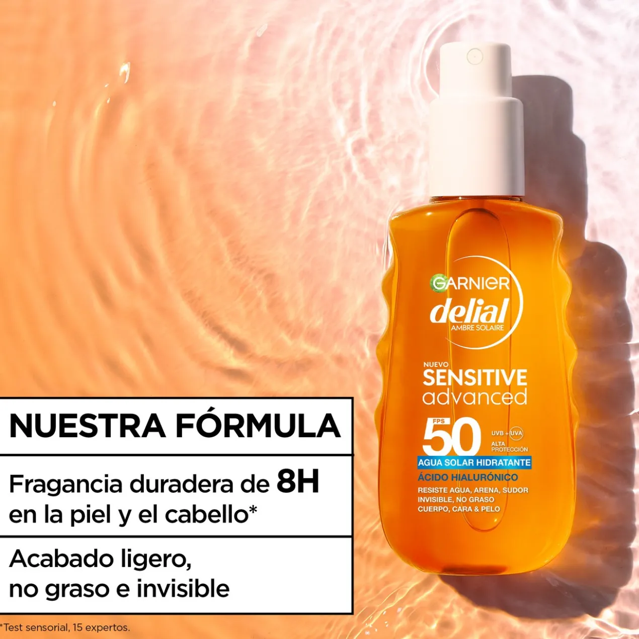 Delial Sensitive Advanced Água Solar Hidratante FPS 50