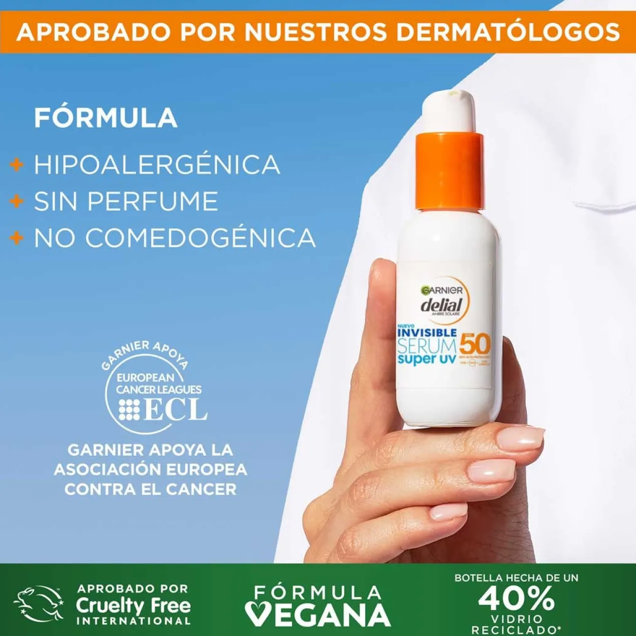 Delial Serum Invisible Super UV SPF50 Protetor Diário Sensação Ligeira