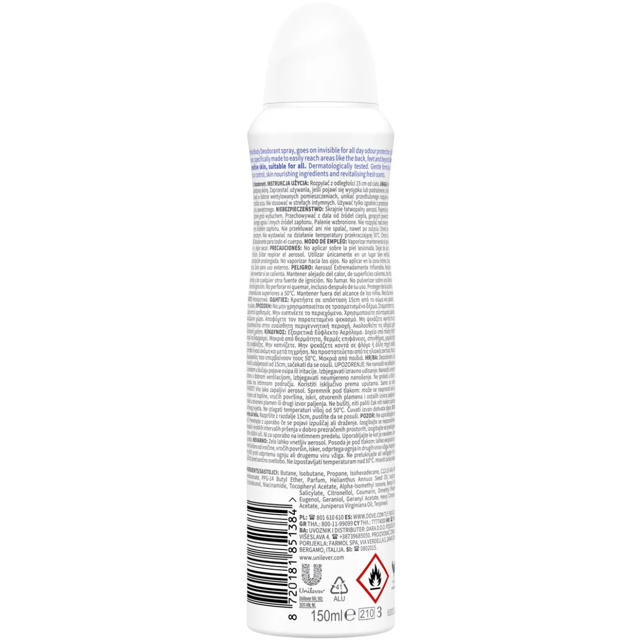 Desodorizante em Spray Body Original para Todo o Corpo