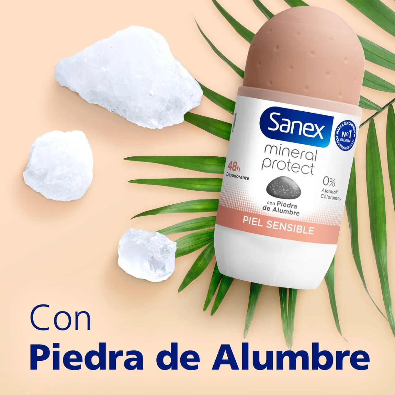 Desodorizante Roll-On Natur Protect Pele Sensível 24H com Pedra de Alúmen