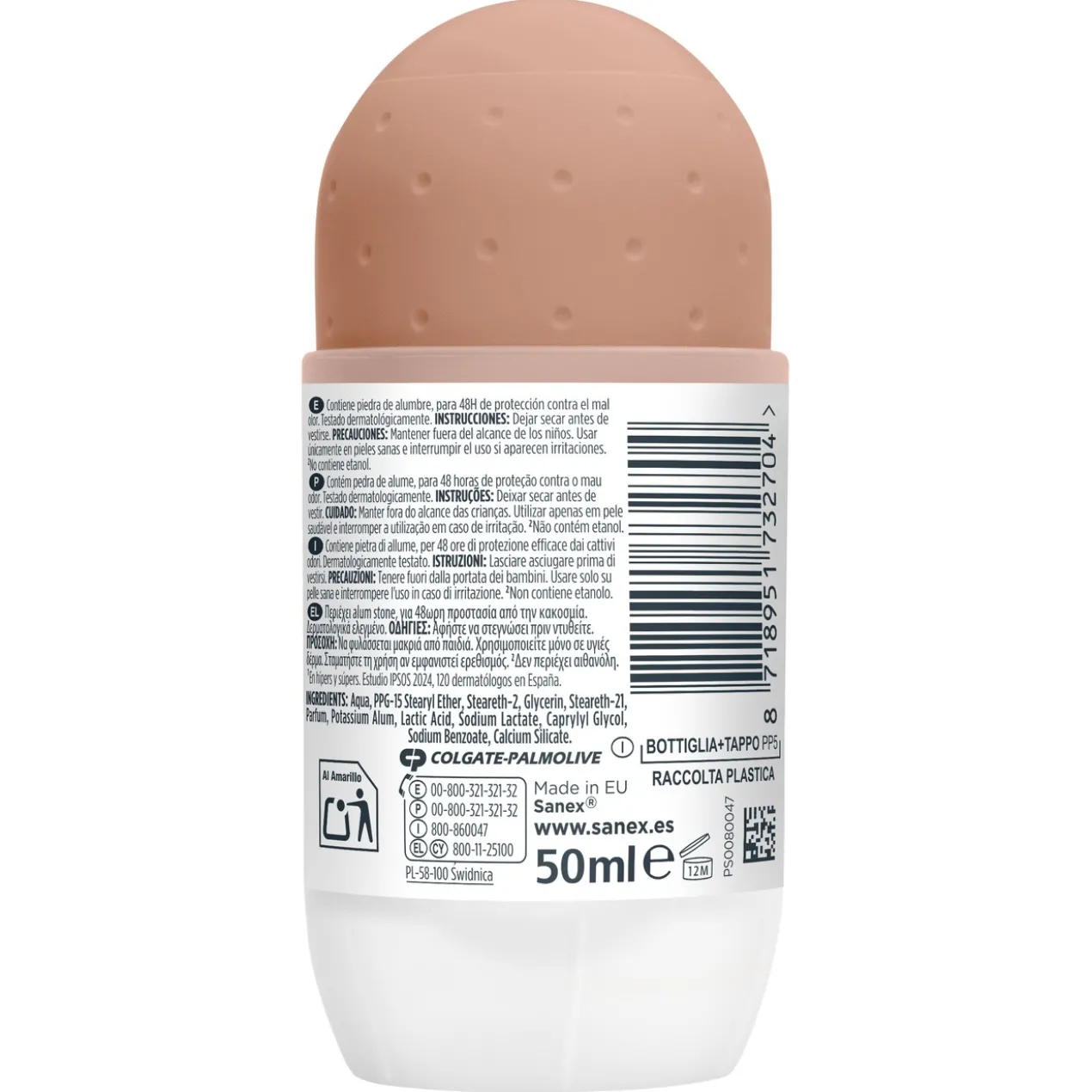 Desodorizante Roll-On Natur Protect Pele Sensível 24H com Pedra de Alúmen