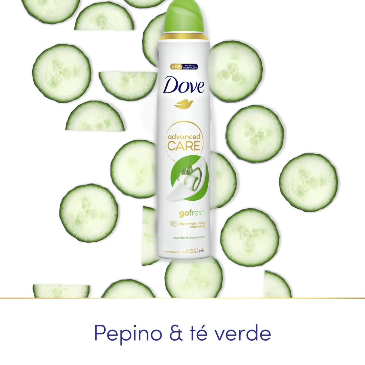 Desodorizante Spray Antitranspirante Advanced Care Pepino