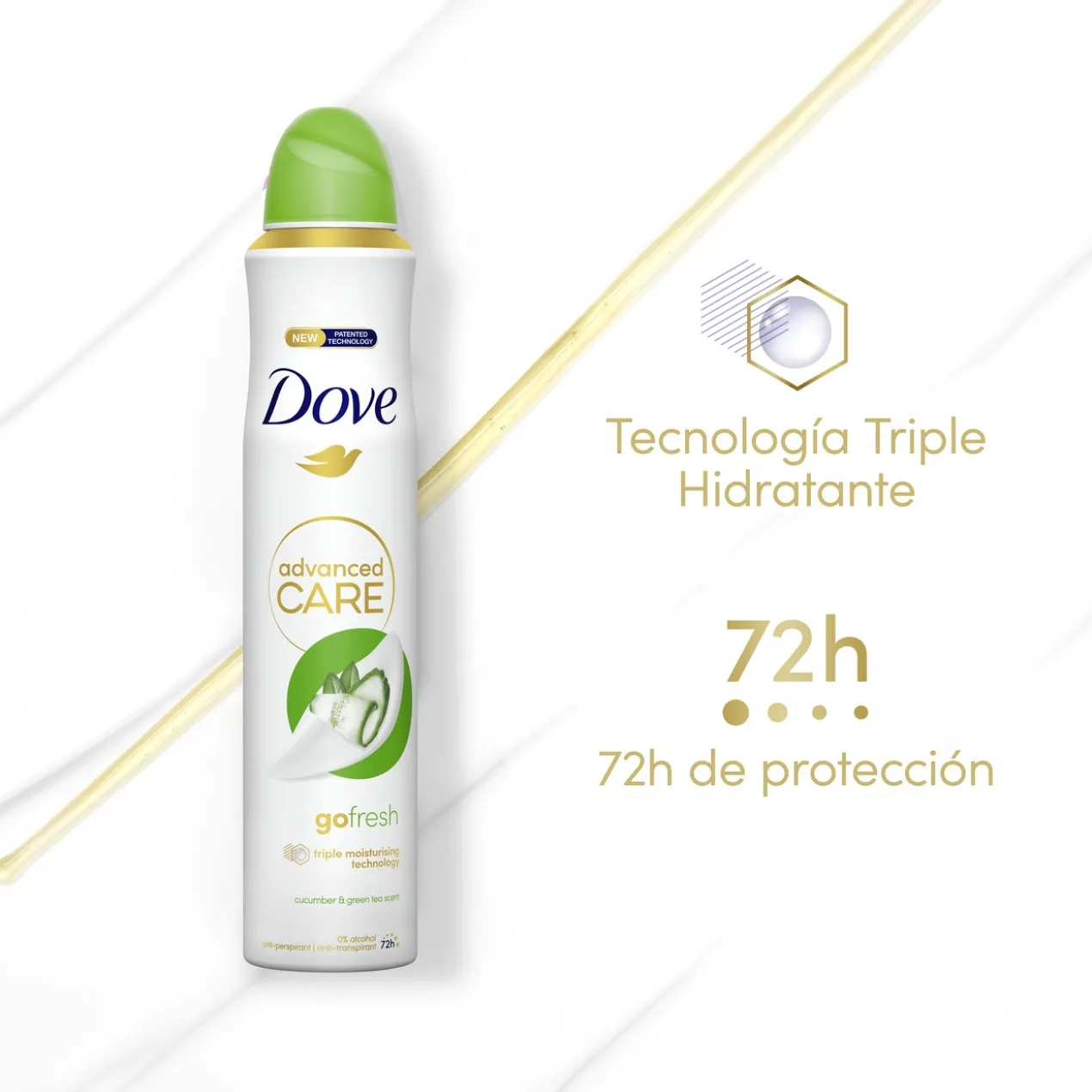 Desodorizante Spray Antitranspirante Advanced Care Pepino