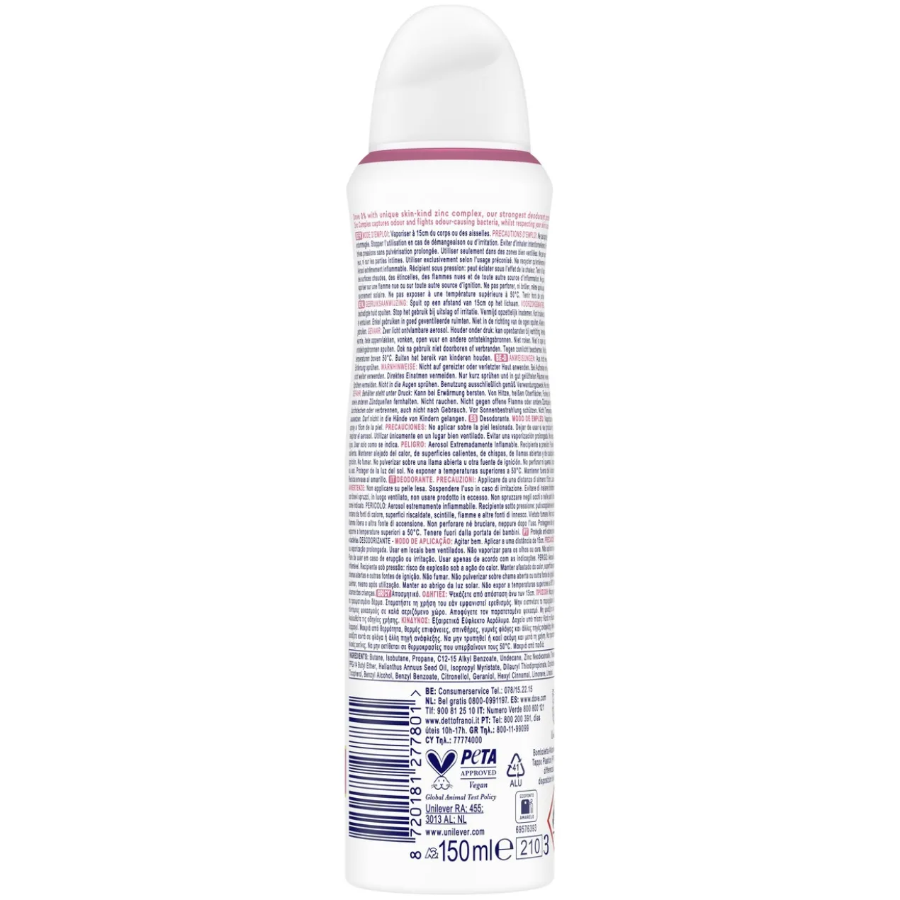 Desodorizante Spray 0% Sais de Alumínio Invisible Care