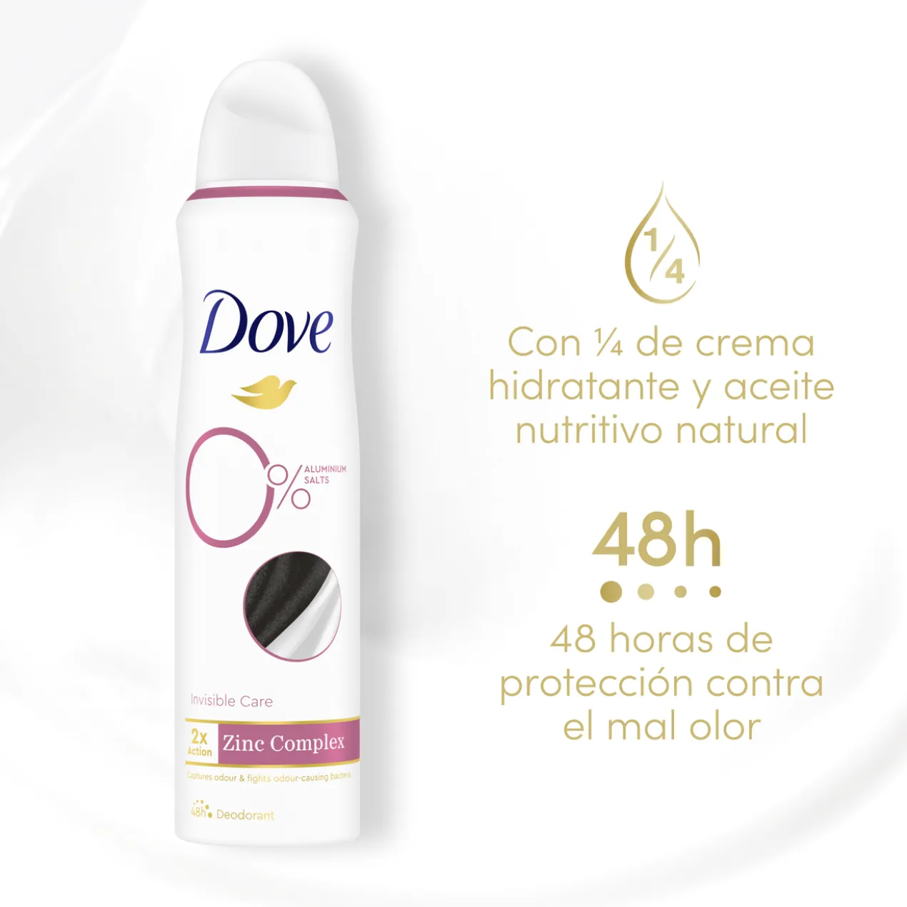 Desodorizante Spray 0% Sais de Alumínio Invisible Care