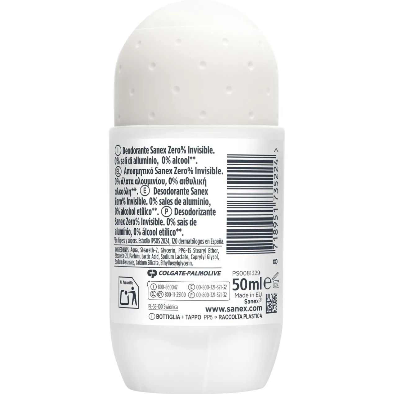 Desodorizante Zero% Roll-On Invisible 24h