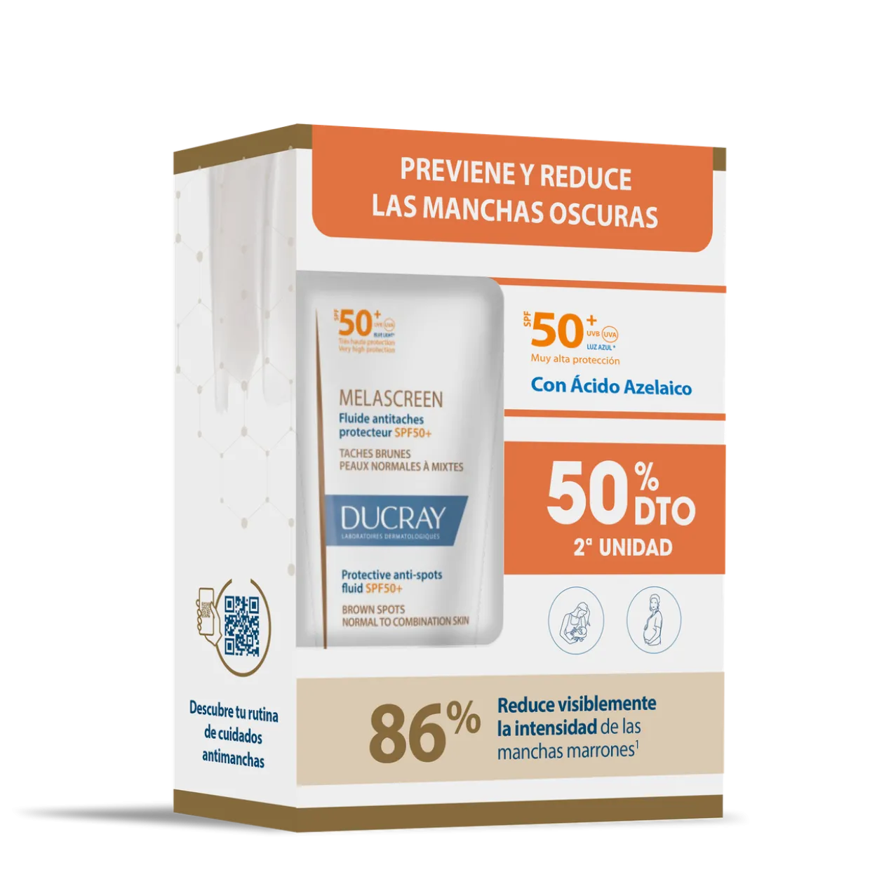Duo Melascreen SPF50+ Fluido Protetor Antimanchas