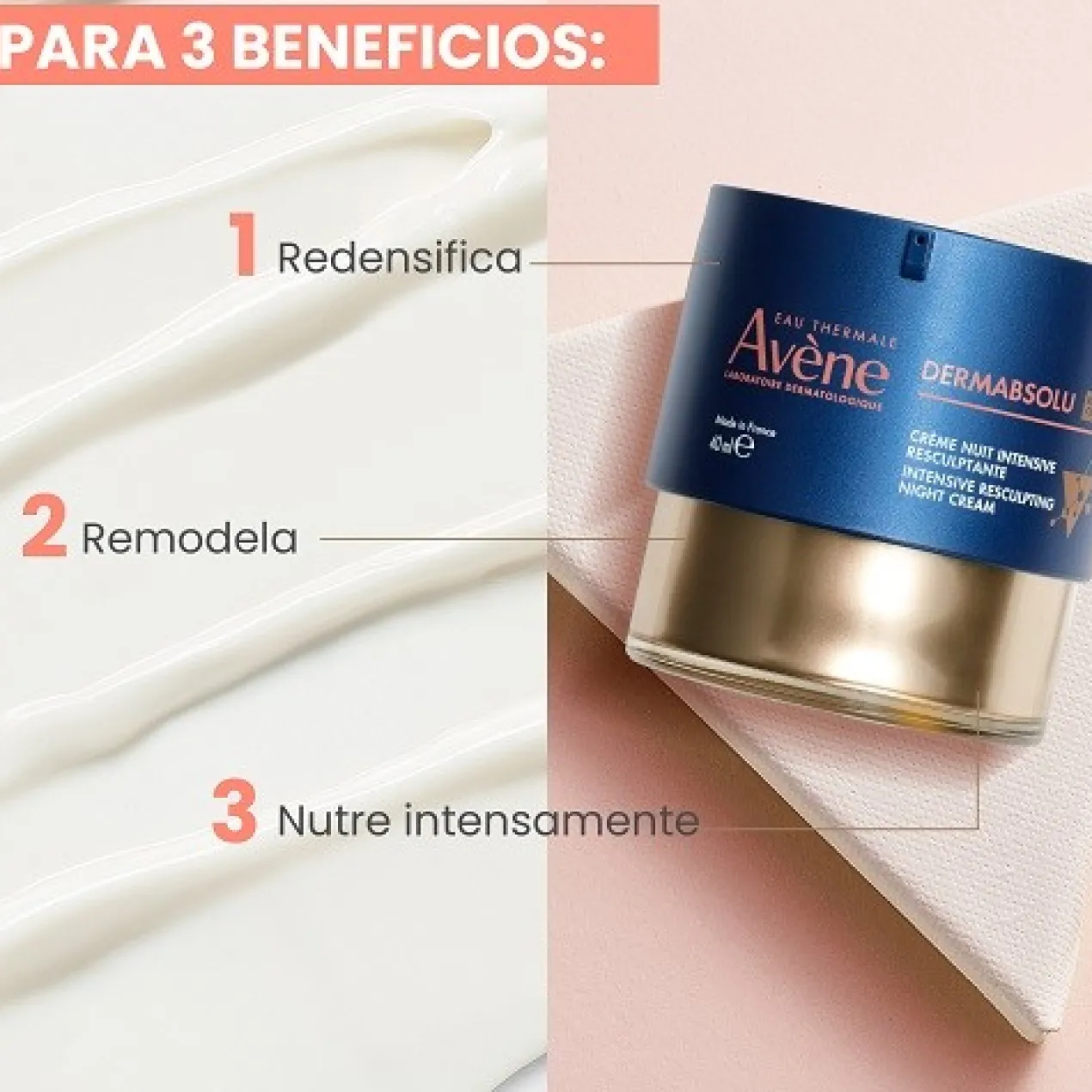 Eau Thermale DermAbsolu Creme de Noite Intensiva Reestruturante