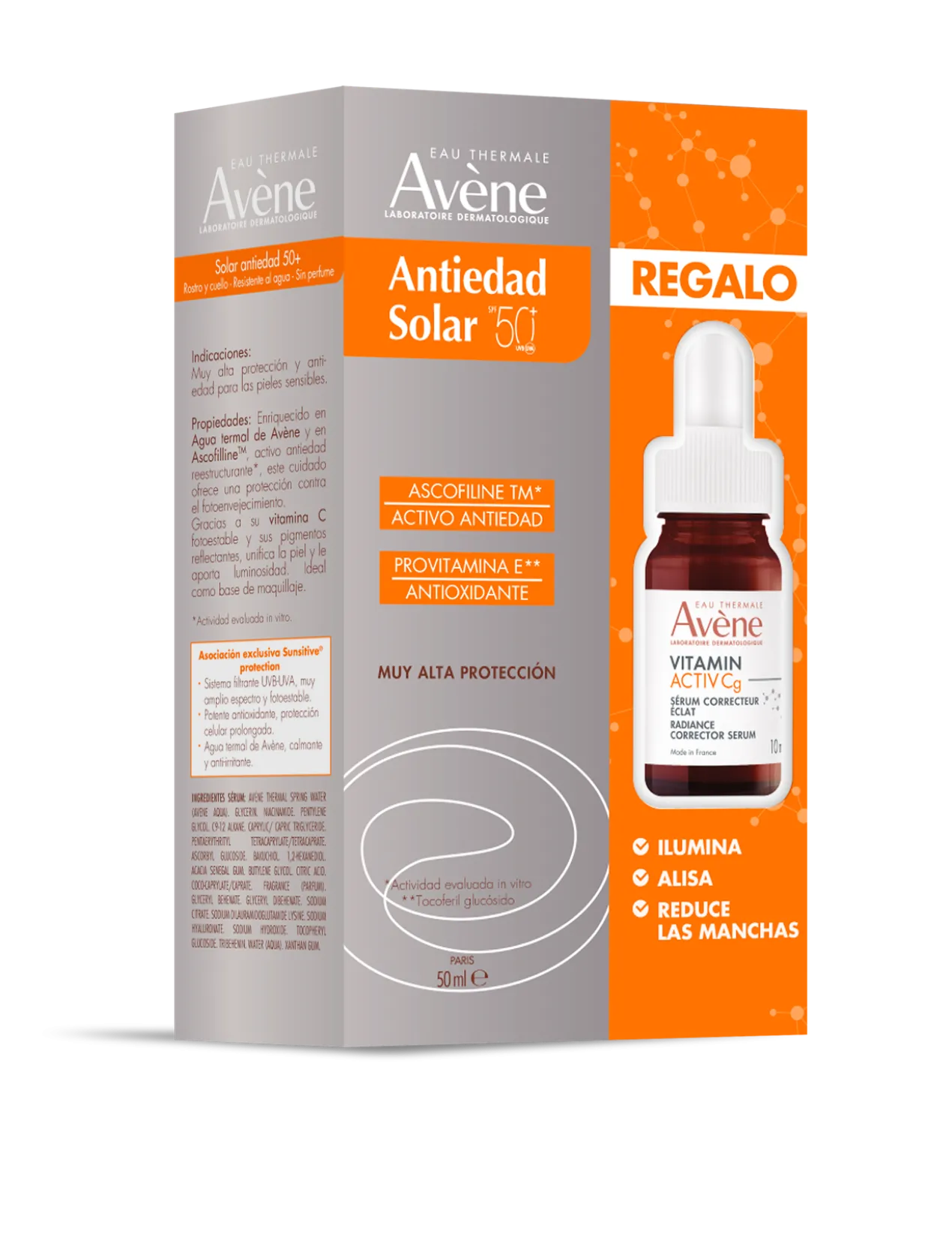 Eau Thermale Kit Solar Creme Anti-idade + Mini Sérum Vitamina Activa Cg