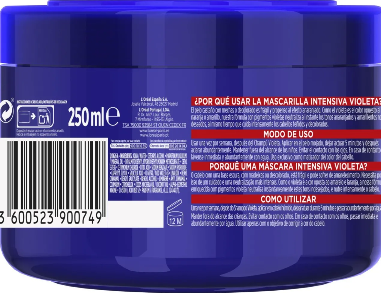ELVIVE Color Vive Máscara Intensiva Violeta Matizadora