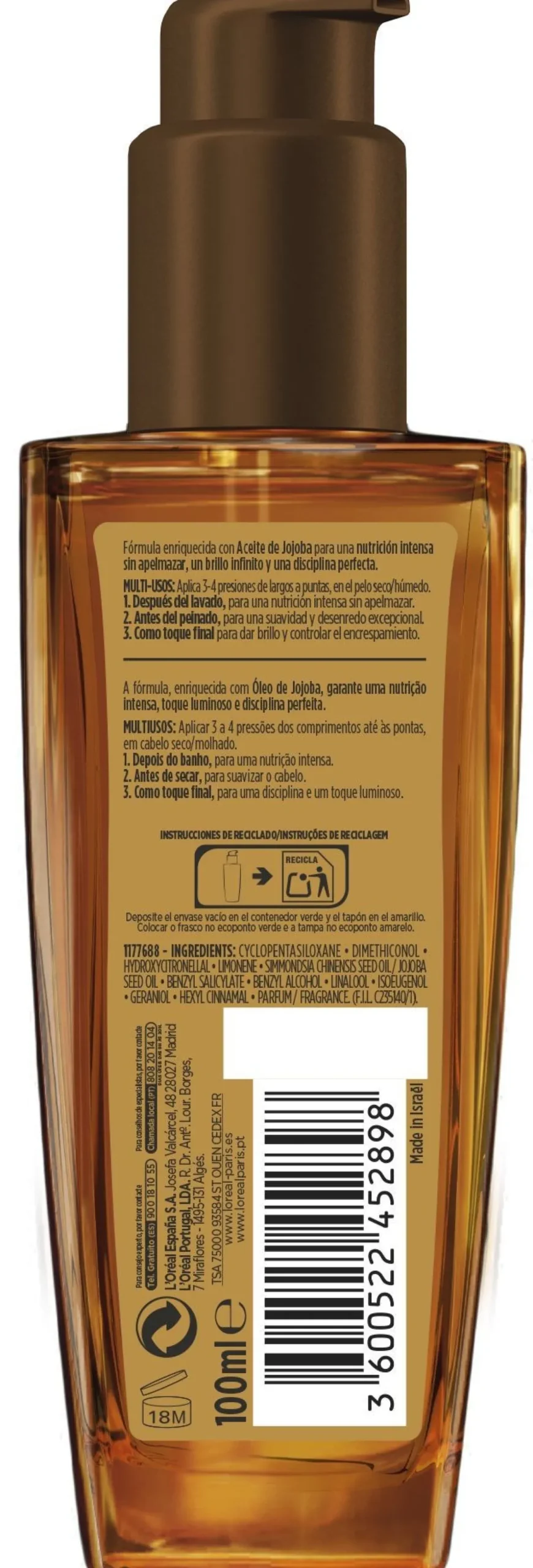 ELVIVE Óleo Extraordinário Cabelo Seco