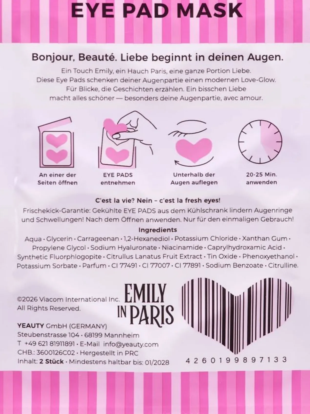 Emily in Paris Adesivos de Olhos Hyaluronic Hearts