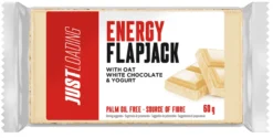 Energy FlapJack barra de aveia coberta com chocolate branco e iogurte