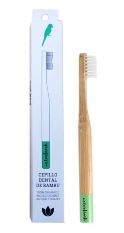 Escova de Bambu Verde Kids