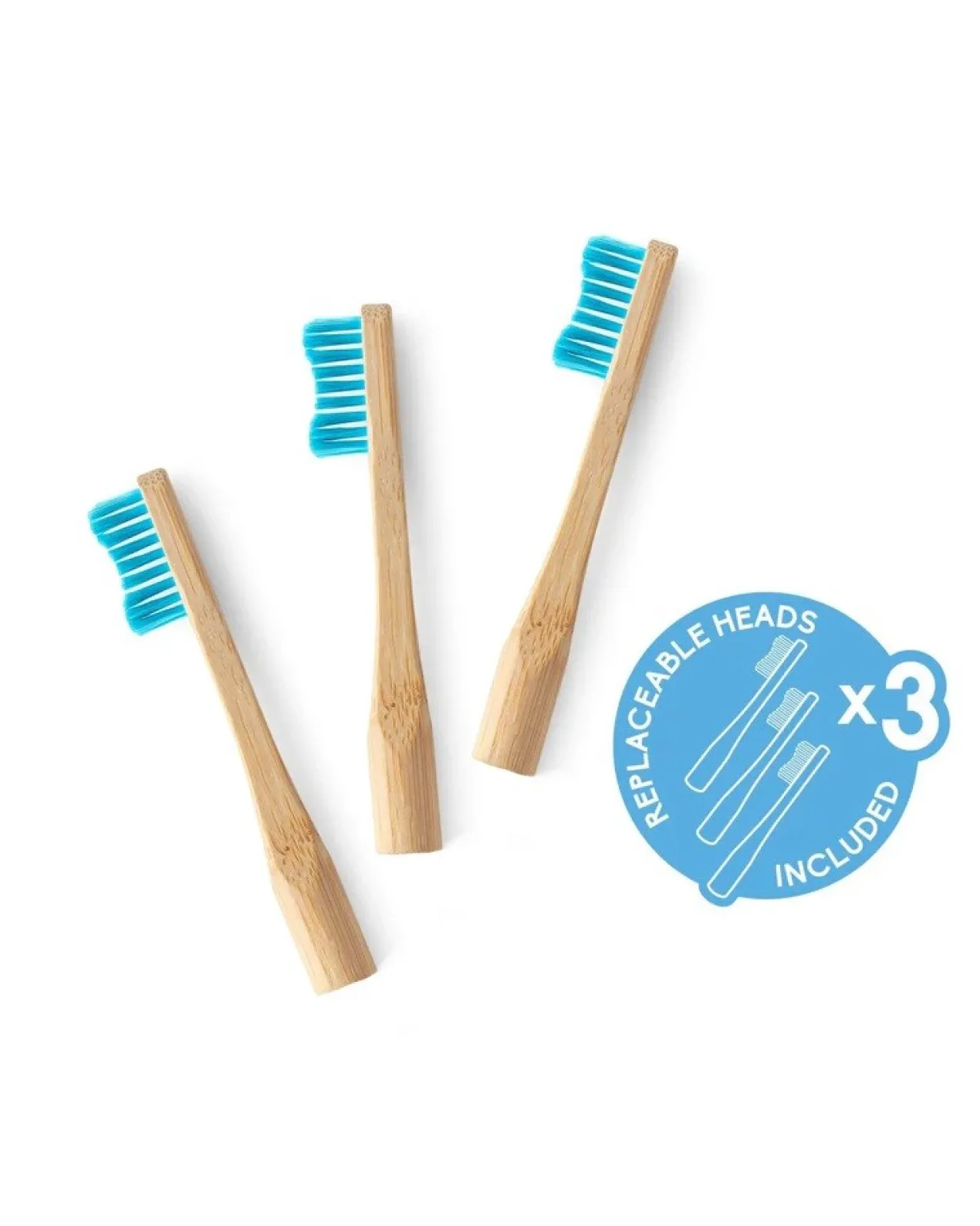 Escova de Dentes de Bambu com cabeça substituível para adultos macia