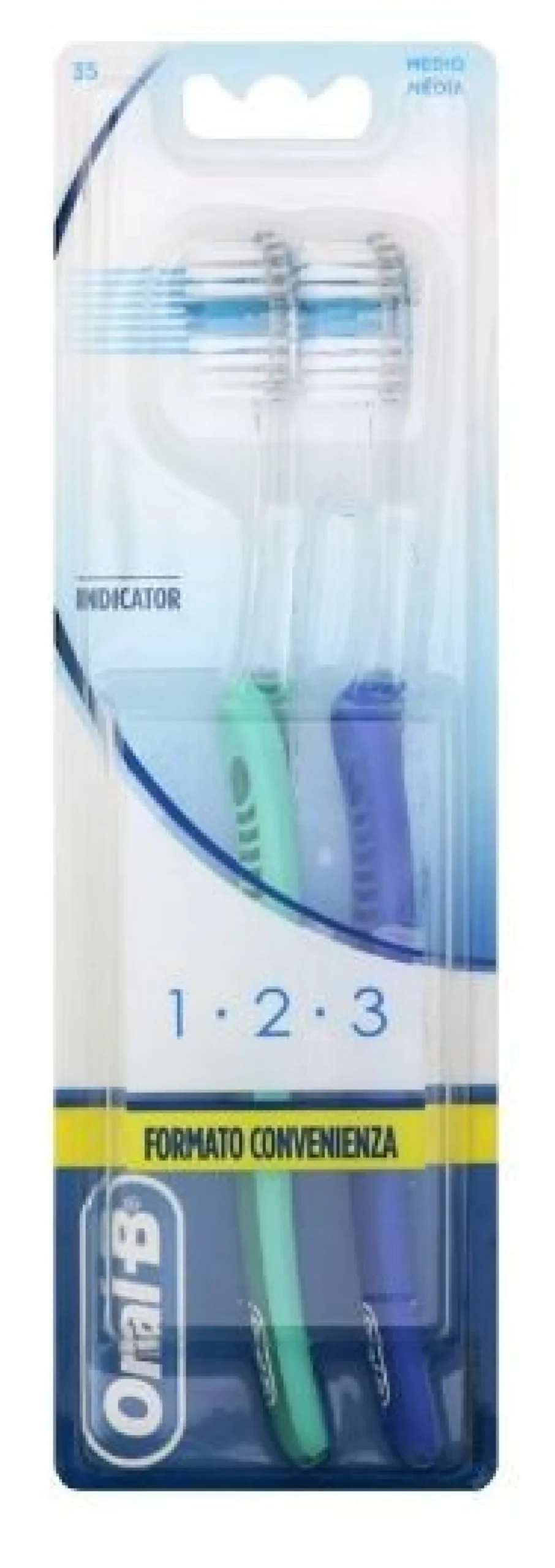 Escova de Dentes 1.2.3 Fresh Medium