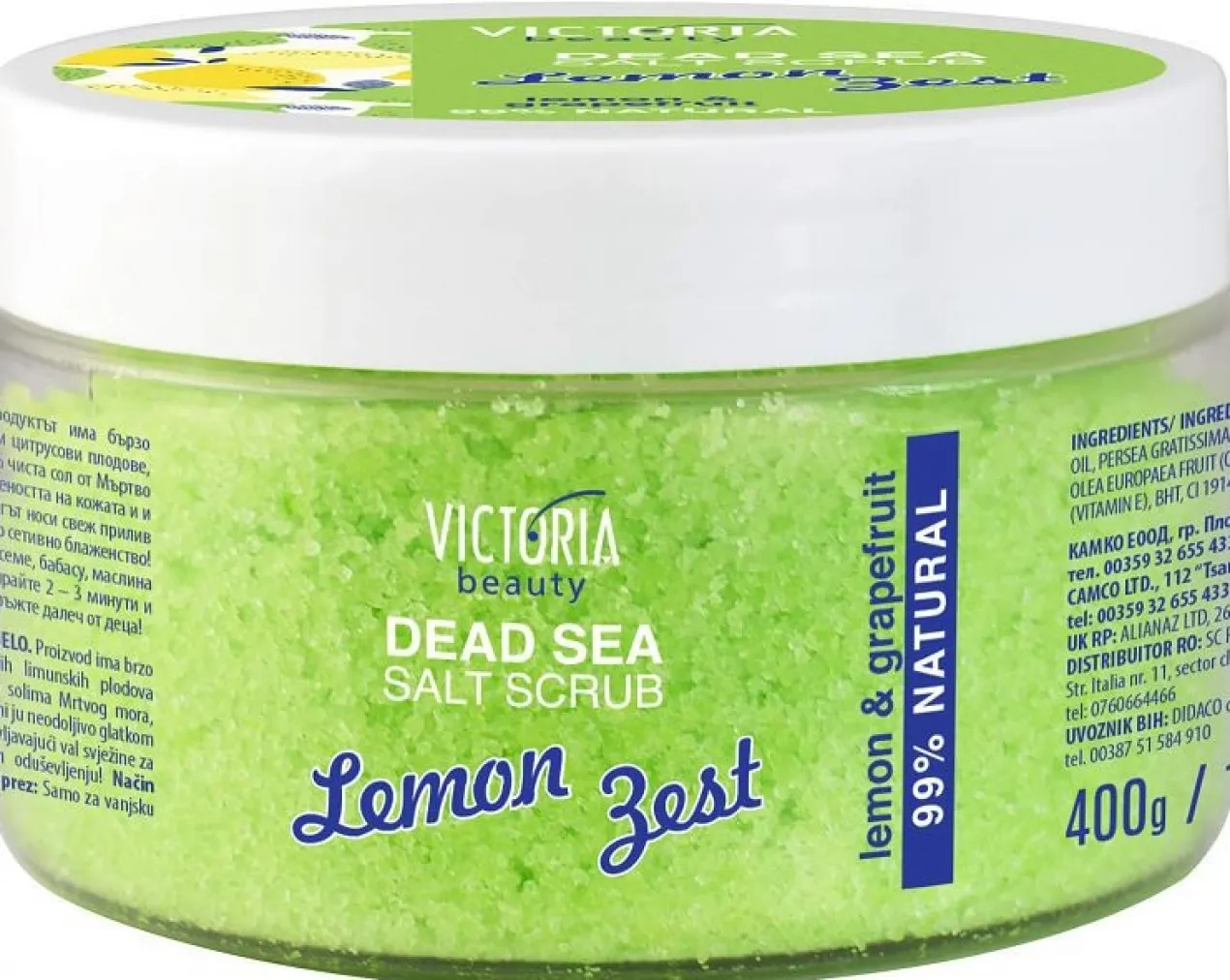 Esfoliante Facial e Corporal de Sal e Casca de Limão