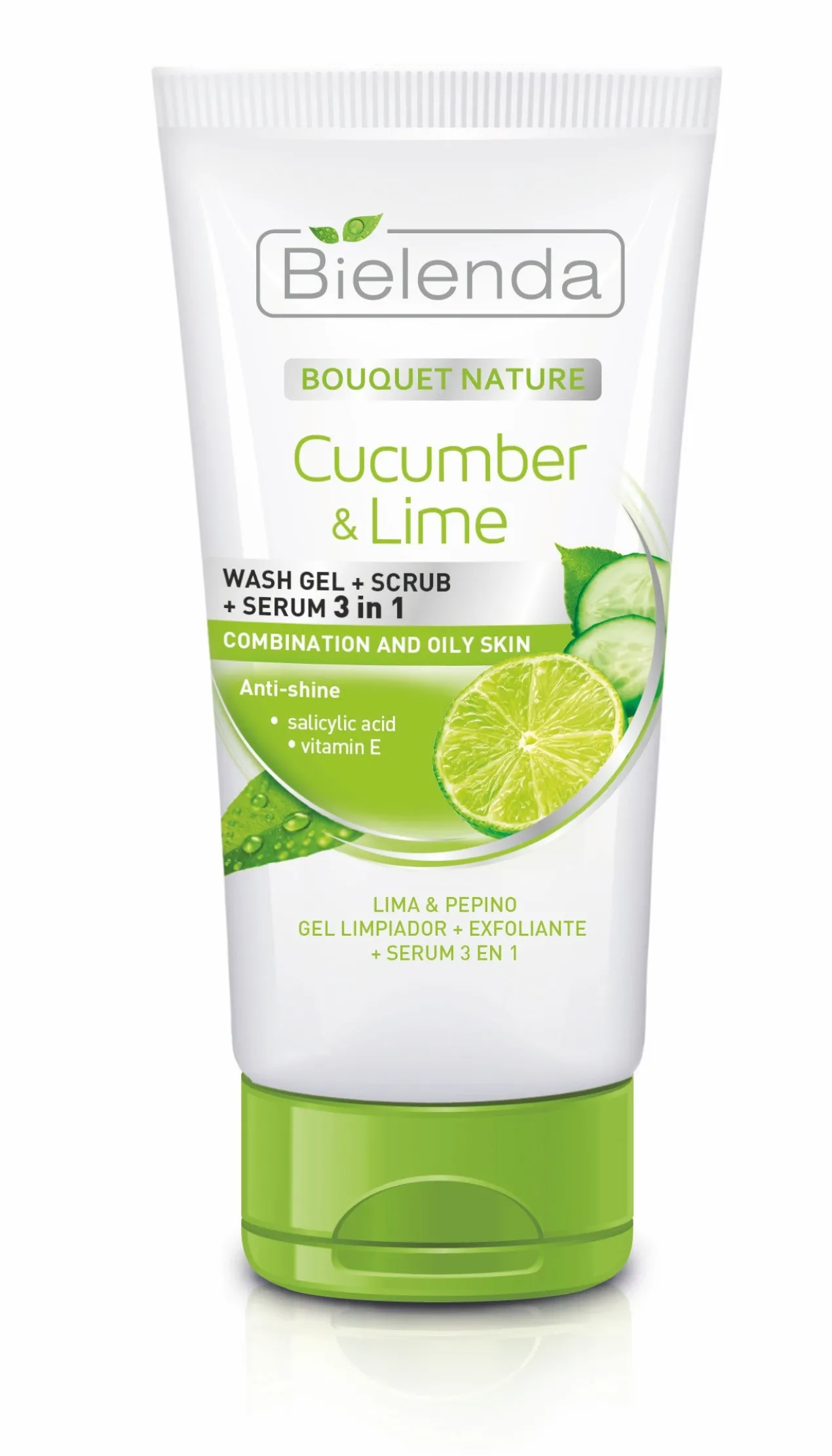 Esfoliante Facial 3 em 1 Pepino & Lima