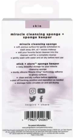 Esponja Miracle Cleansing Sponge + Stick & Store Sponge Keeper