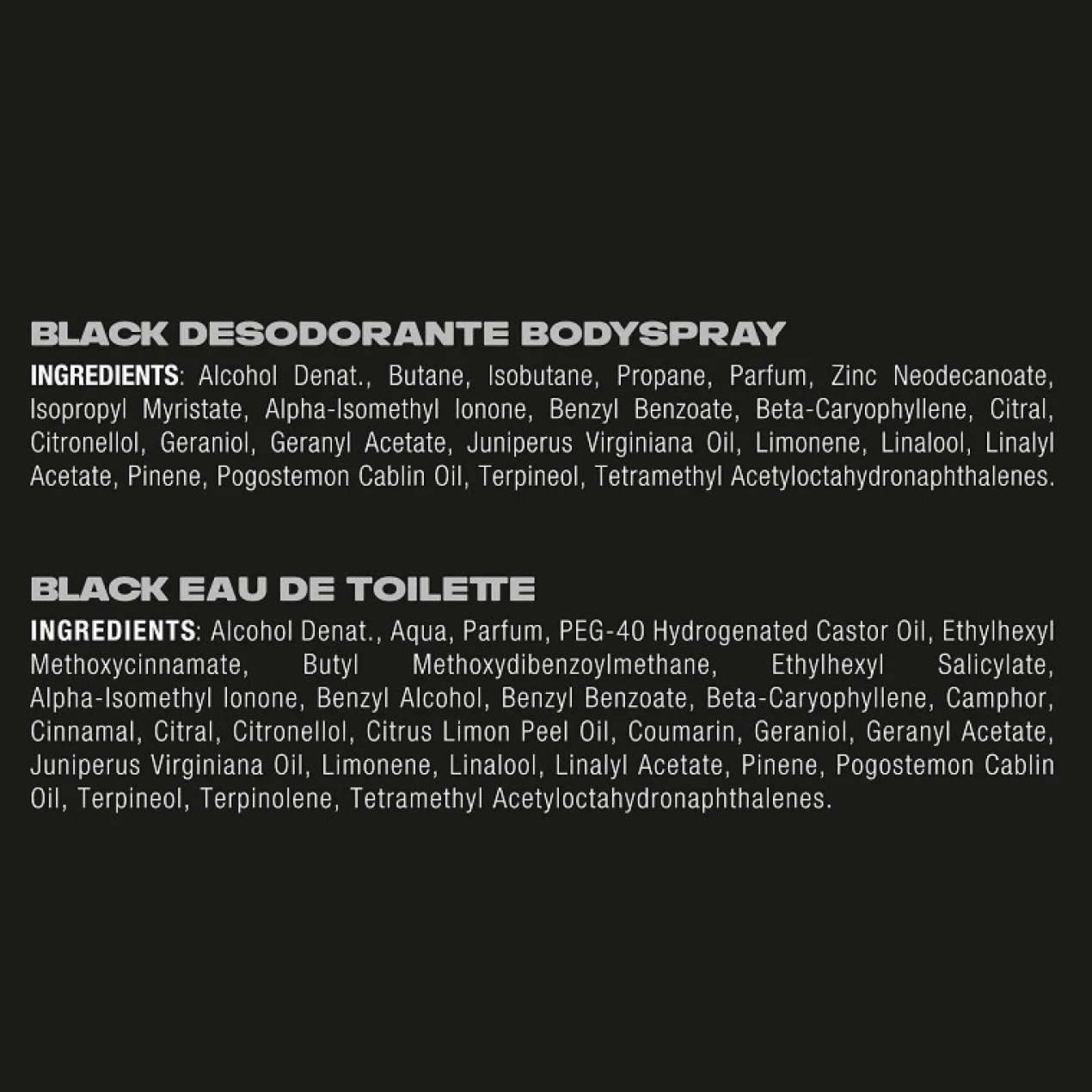 Estojo Black Eau de Toilette