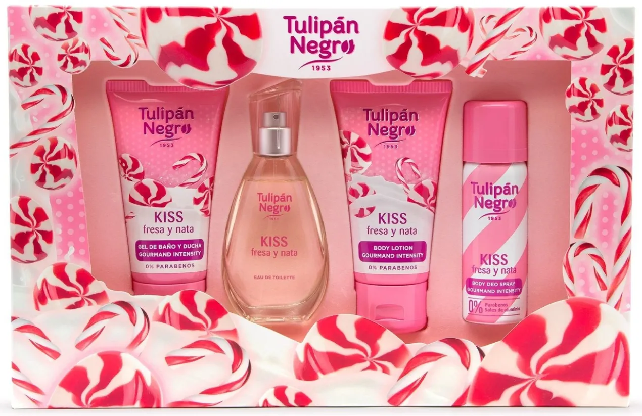 Estojo Kiss Tulipa Negra Morango e Nata