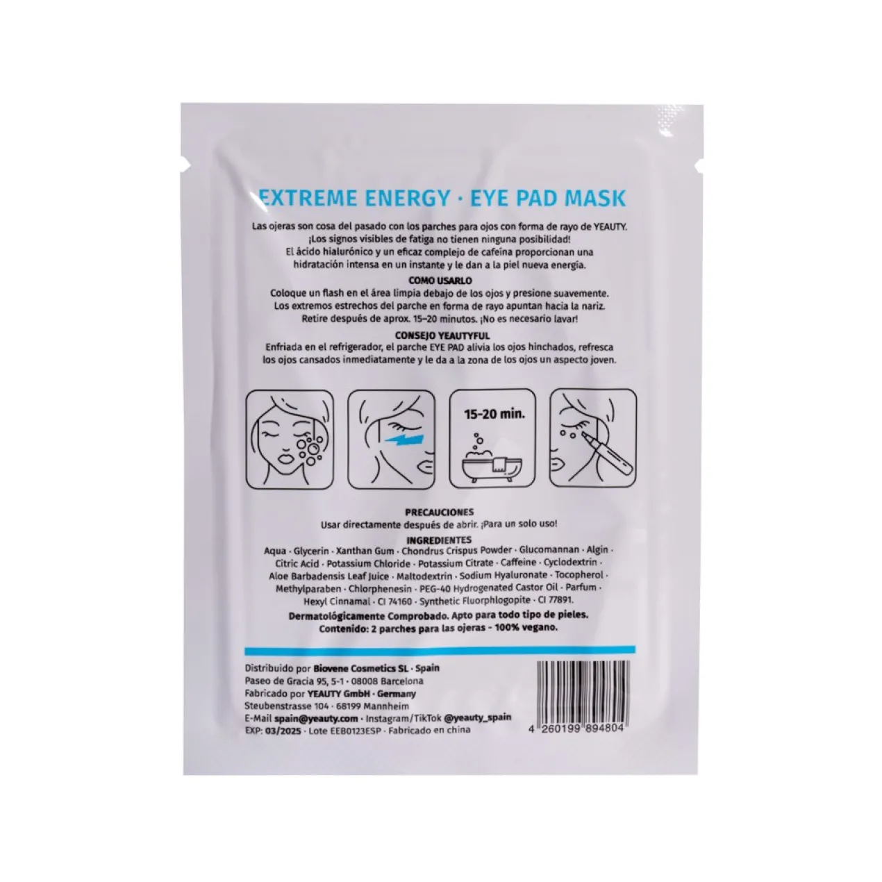 Extreme Energy Blue Lightning pensos para os olhos