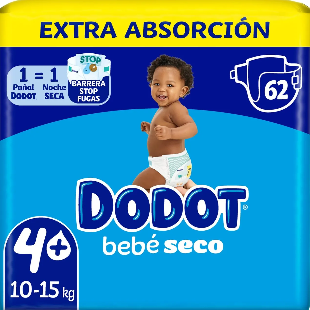 Fraldas de Bebê Seco T4+ (10-15Kg)