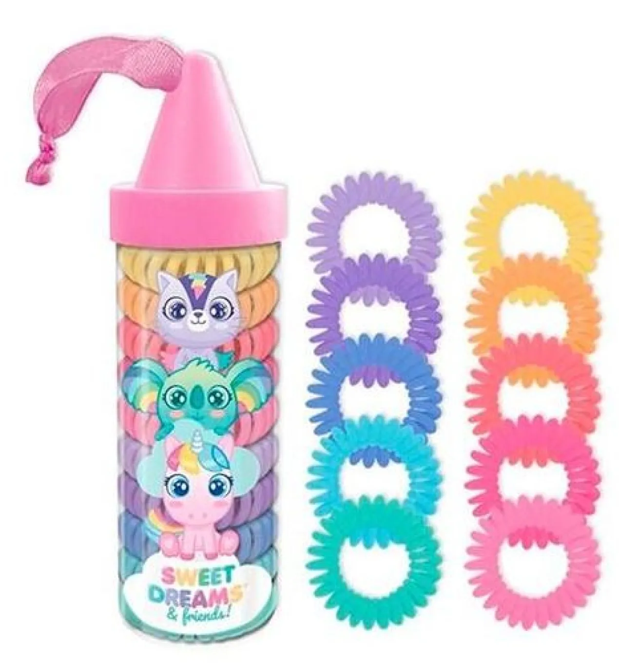 Frasco Elásticos Cabelo Multicolor