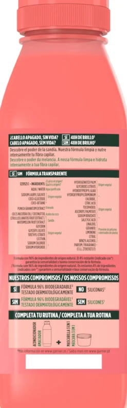 Fructis Champô Melancia para Cabelo Maçante Hair Food