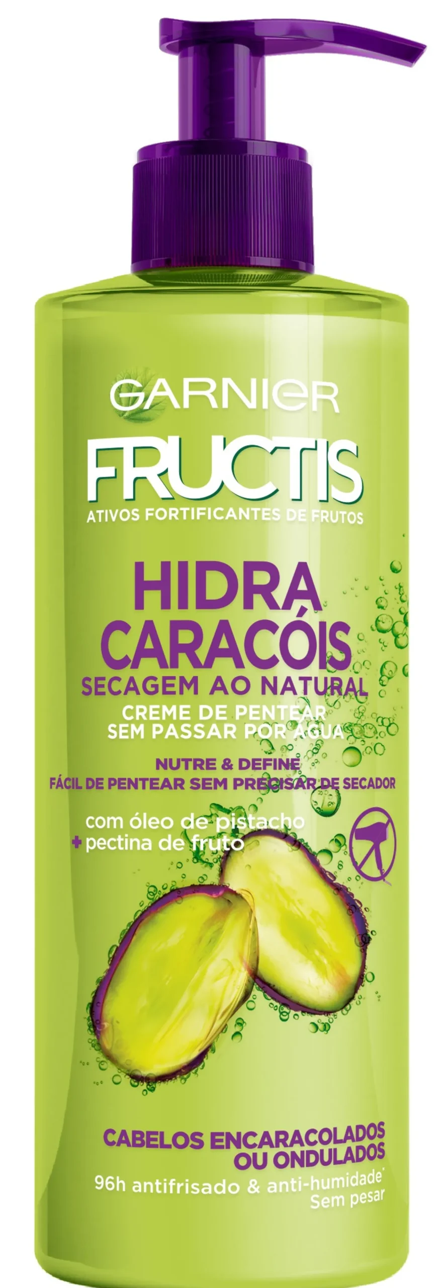 Fructis Creme Sem Enxaguamento Nutri Caracóis Secagem Ao Ar