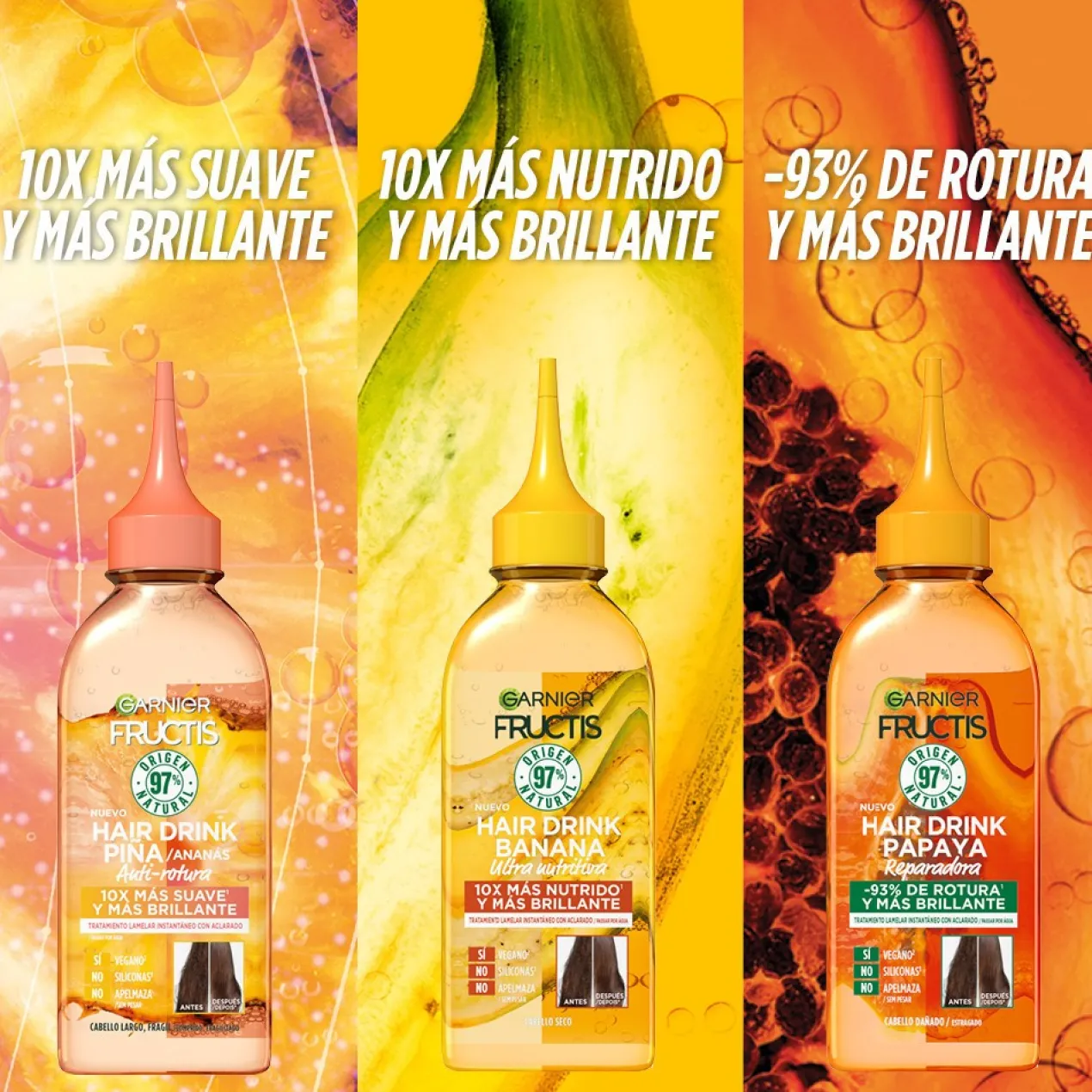Fructis Hair Drink Tratamento Banana Ultra Nutritivo